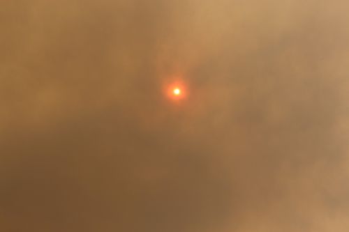 sun smoke bushfire