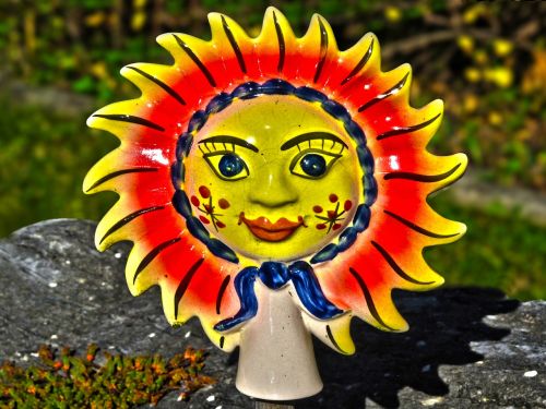 sun ceramic decoration