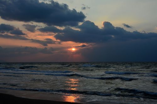 sun sunset sea