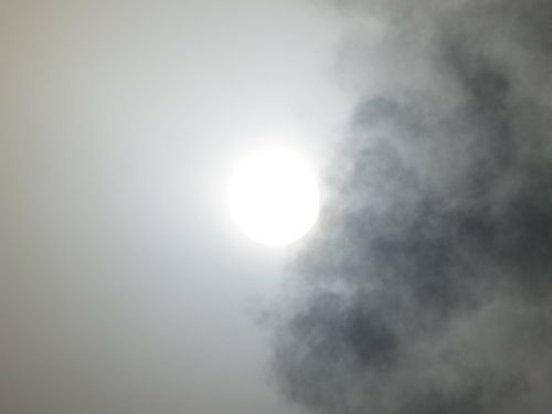 sun clouds smoke