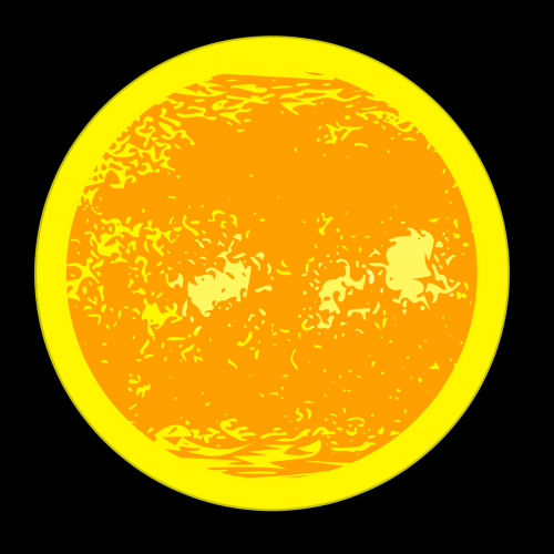 sun solar system illustration