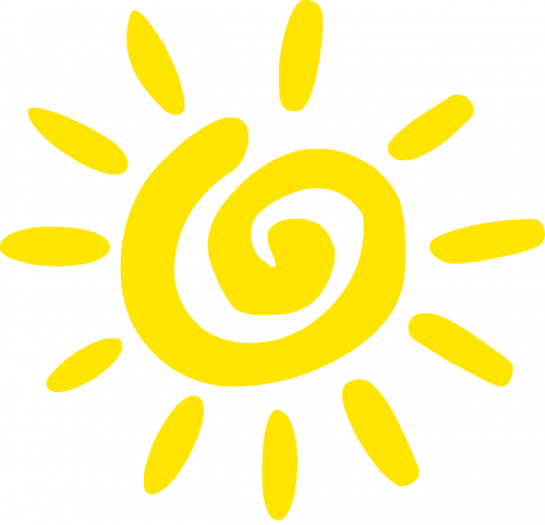sun yellow spiral