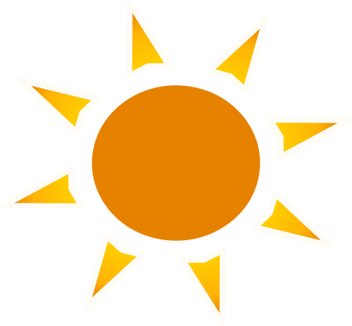 sun orange heat