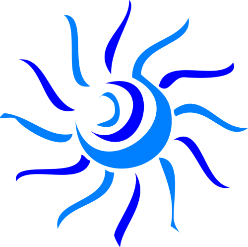 sun stylized swirl