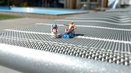 sun  deck chair  miniature figures