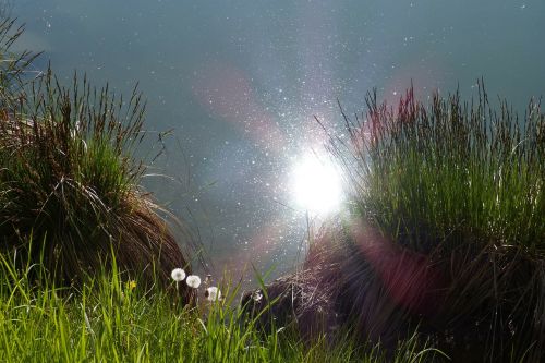 sun reflection water