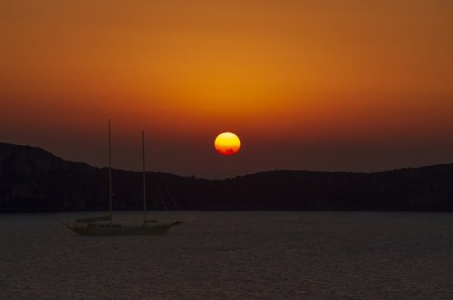 sun  sunset  greece