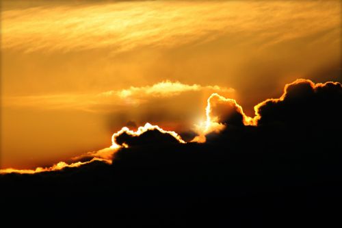sun clouds sunset