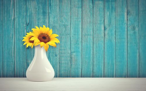 sun flower vase vintage