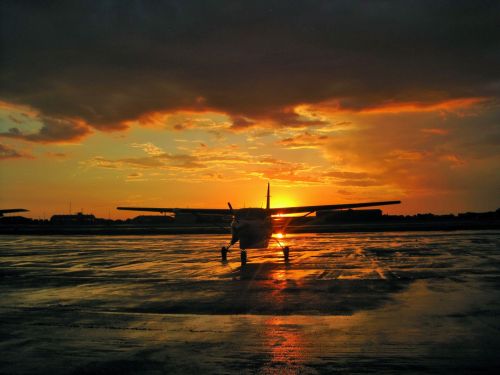 Sun Setting On Air Base