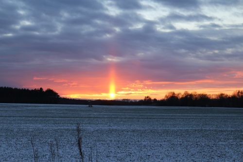 sunpillar weather phenomenon wintry