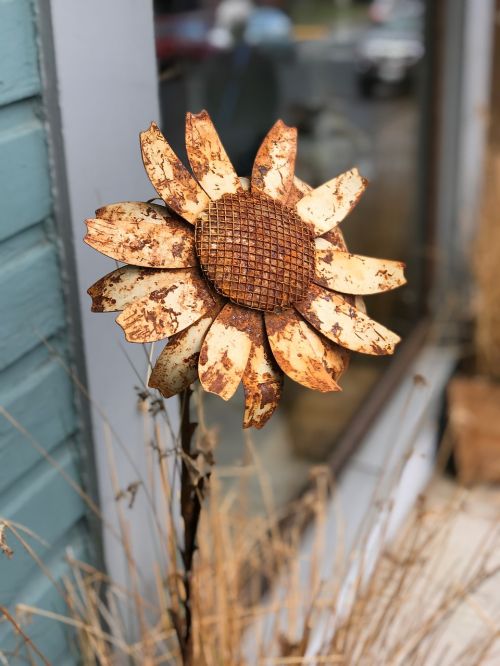 sunflower metal rustic