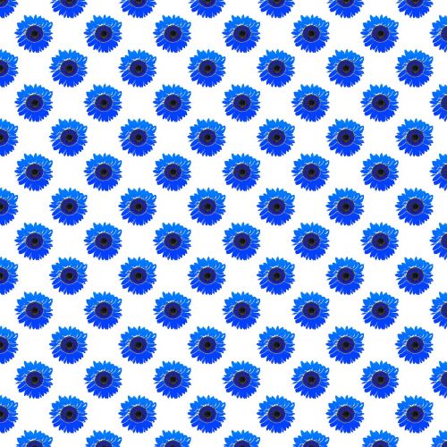 sunflower digital paper blue sunflower pattern