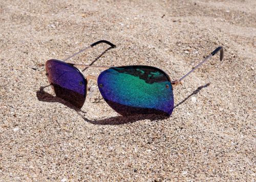 sunglasses sand beach