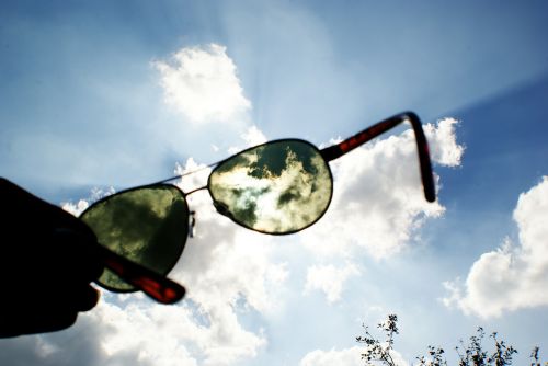 sunglasses sky clouds