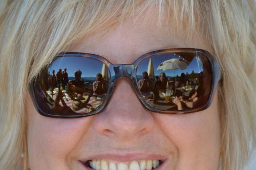 sunglasses tourist information blond