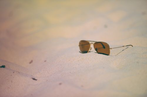 sunglasses beach sand