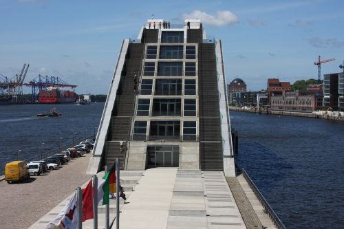 sunny day hamburg dockland