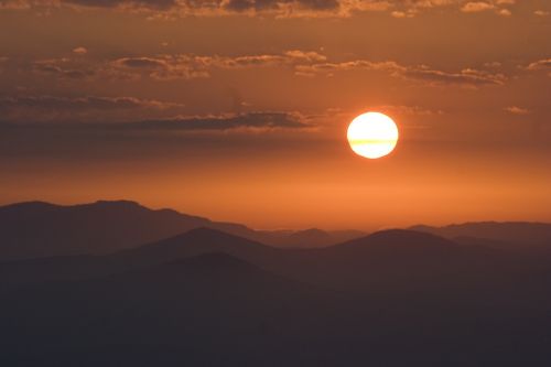 sunrise mountains nature