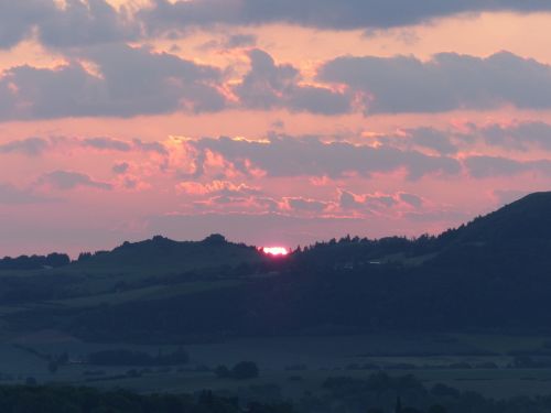 sunrise landscape hill