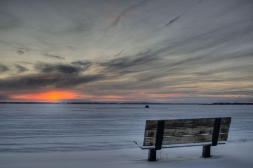 sunrise winter landscape