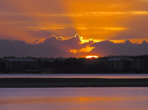 sunrise water sea