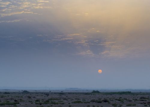 sunrise desert sky