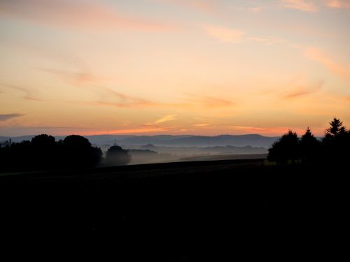 sunrise atmospheric haze