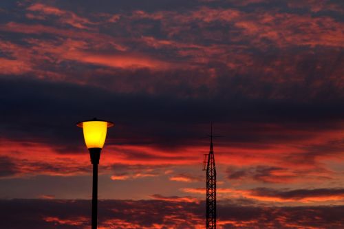 sunrise lantern sky