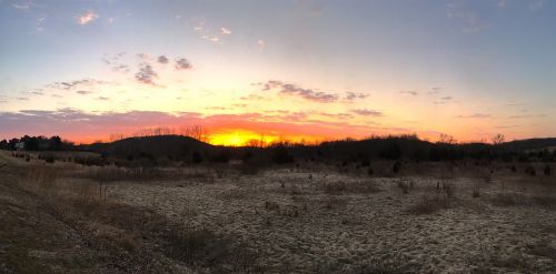 sunrise field nature