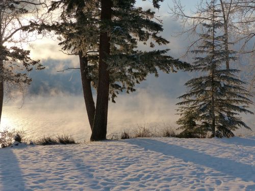 sunrise canim lake british columbia