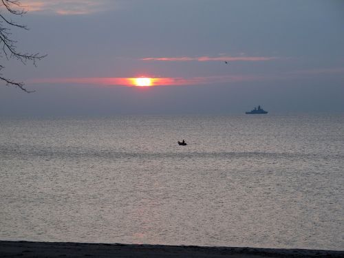 sunrise baltic sea sea