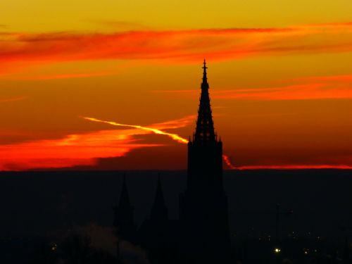 sunrise ulm ulm cathedral