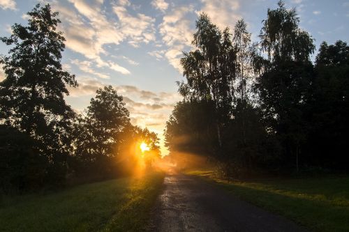 sunrise sun landscape