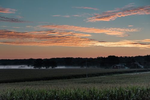 sunrise wisconsin farm field