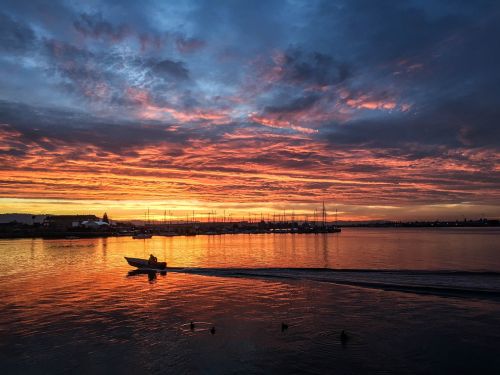 sunrise water ocean