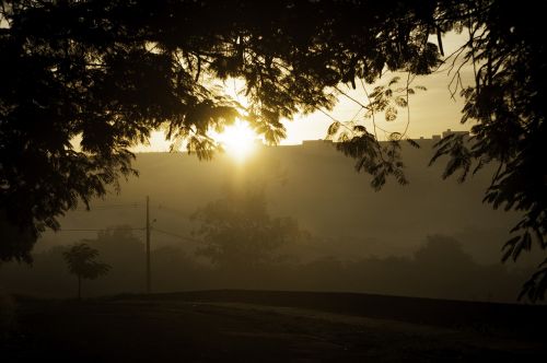 sunrise shadow nature