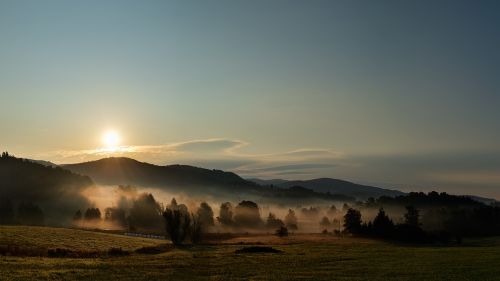 sunrise landscape dawn