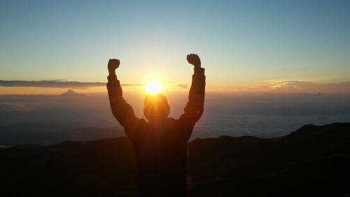 sunrise mountains nature