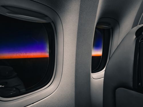 sunrise airplane night