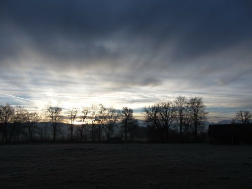 sunrise alpine clouds