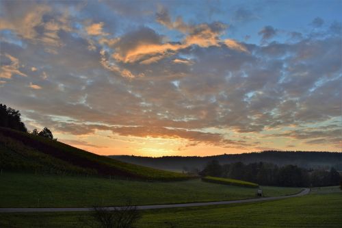 sunrise landscape sky