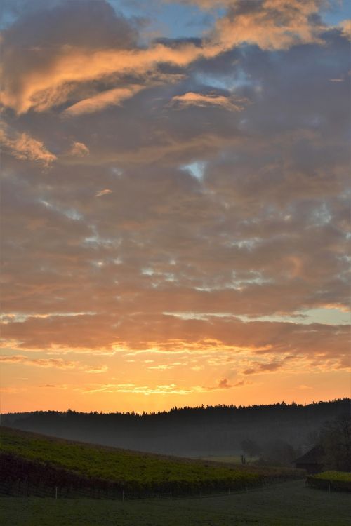 sunrise landscape sky