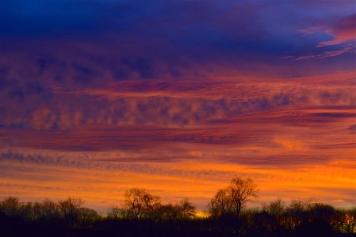 sunrise sky silhouette