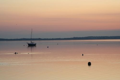 sunrise bay reflection