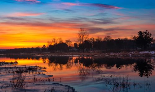 sunrise lake morning