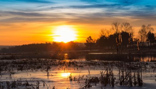 sunrise lake morning