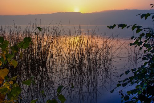 sunrise  dawn  laacher lake
