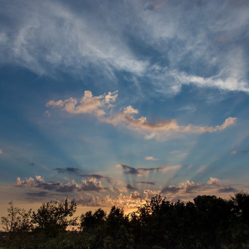 sunrise  the sky  clouds