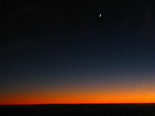sunrise above the clouds moon